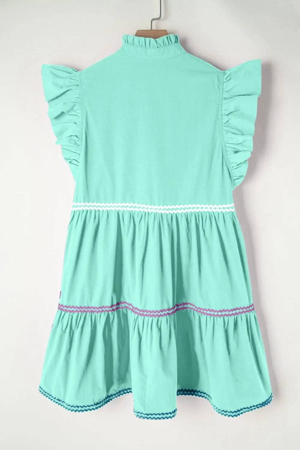 Chic cotton mini dress with ruffles - Love Salve
